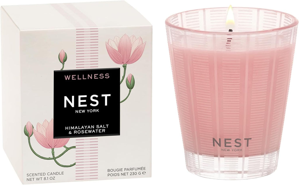 NEST New York Scented Classic Candle, Himalayan Salt & Rosewater - 8.1 oz - Up to 60-Hour Burn Time