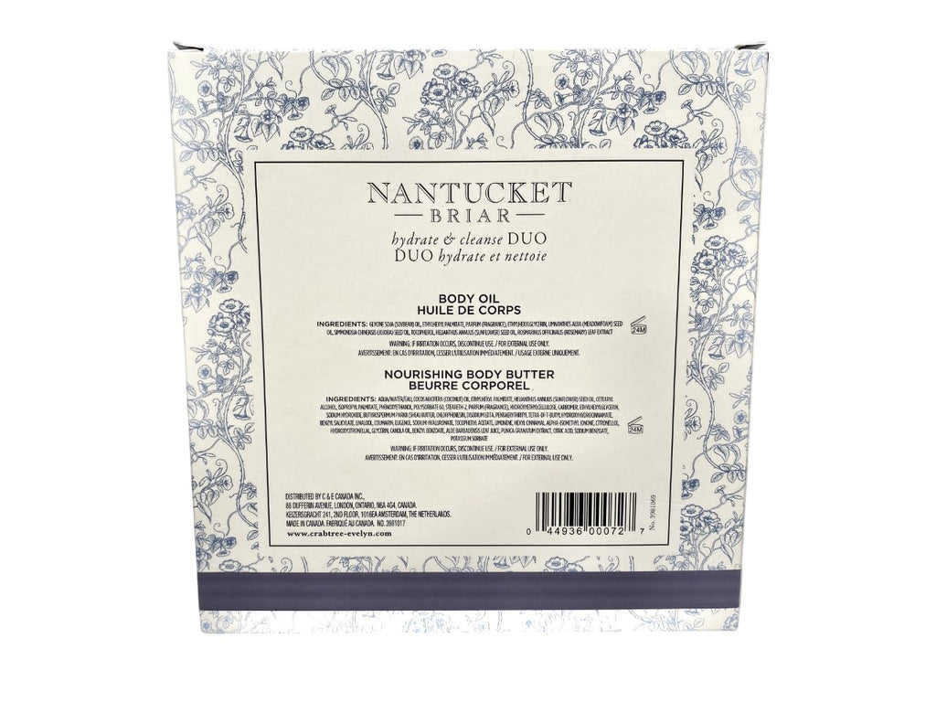 Crabtree & Evelyn Nantucket Briar Nourishing Body Oil & Body Butter Set