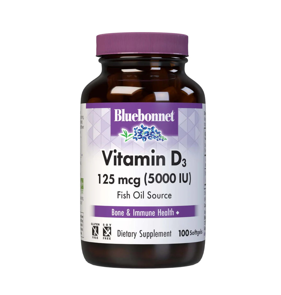 Bluebonnet Vitamin D3-125 mcg Softgels 100