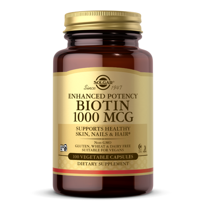 SOLGAR BIOTIN 1000 MCG VEGETABLE CAPSULES 100