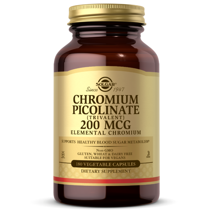 Solgar Chromium Picolinate 200 mcg vegetable capsules 180