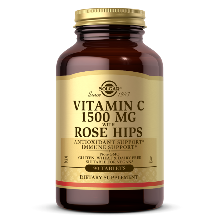 Solgar Vitamin C With Rose Hips 1500mg Tablets 90