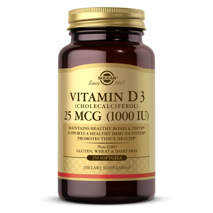 Solgar Vitamin D 25 mcg 1000 IU Softgels 250