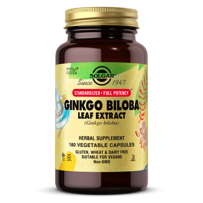 Solgar Ginkgo Biloba Leaf Extract vegetable capsules 180