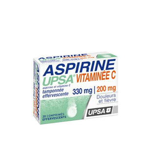 UPSA Aspirin 330 mg vitamin C 200mg - 20 effervescents tablets