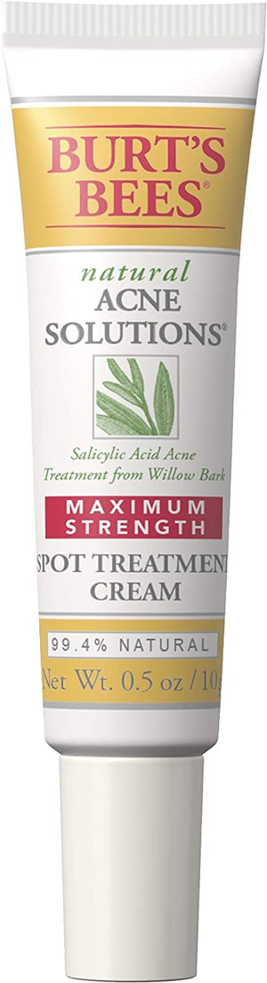 Burt's Bees Natural Acne Solutions Maximum Strength Spot Treatment Cream for Oily Skin, 0.5 Oz