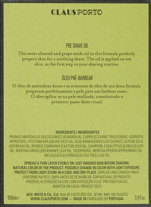 Claus Porto Musgo Real Pre Shave Oil, 3.4 Fl Oz