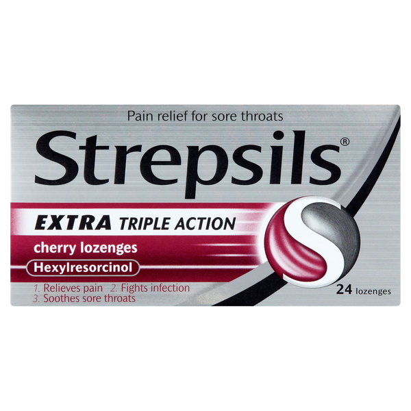 Strepsils Extra Triple Action Cherry Lozenges – Eisler Chemist