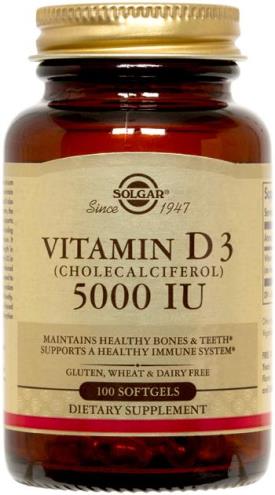 Vitamin D3 (Cholecalciferol) 5000 IU 100 Softgels