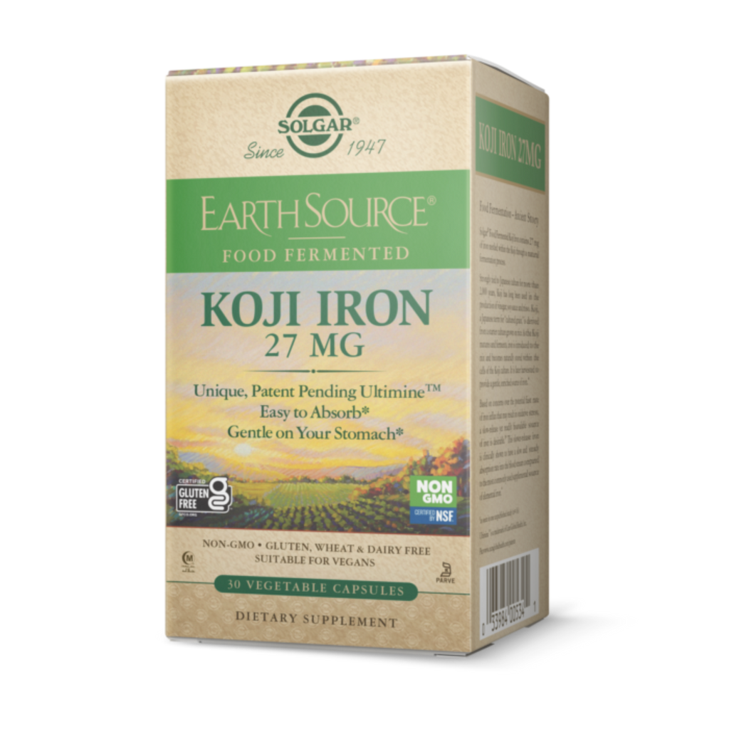 SOLGAR EARTH SOURCE® FOOD FERMENTED KOJI IRON 27 MG VEGETABLE CAPSULES