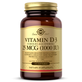 SOLGAR VITAMIN D3 (CHOLECALCIFEROL) 25 MCG (1000 IU) SOFTGELS