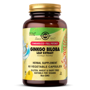 SOLGAR SFP GINKGO BILOBA LEAF EXTRACT VEGETABLE CAPSULES