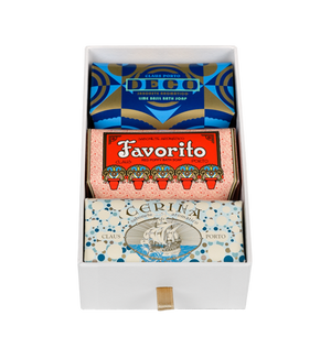 Claus Porto GIFT BOX DECO - 3 X 5,3 OZ. DECO | FAVORITO | CERINA