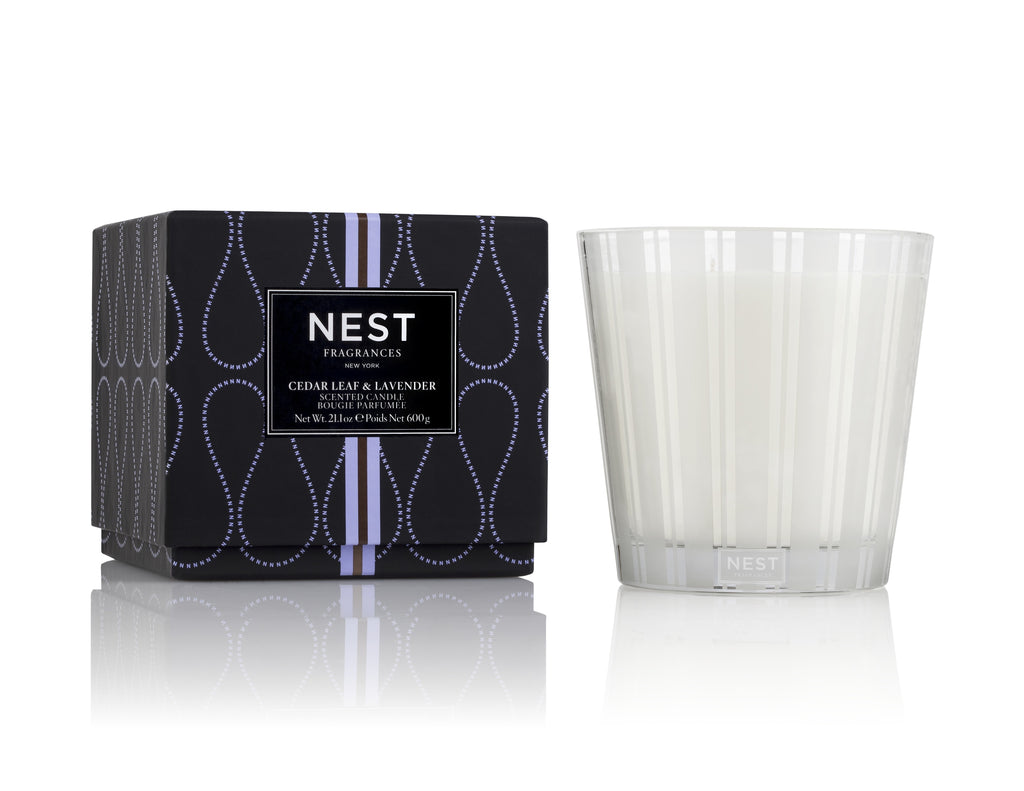 Nest Cedar Leaf & Lavender 3-Wick Candle