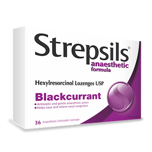 Strepsils Blackcurrant Sore Throat Lozenges, 36ct