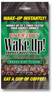 Enerjets Wake Up Energy Booster Drops, Mocha Mint Flavor - 12 Caffeinated Drops