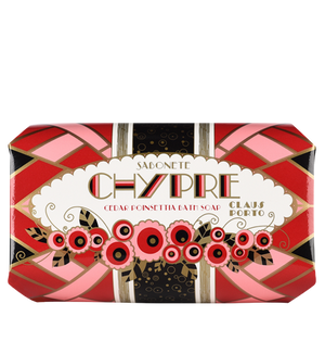 Claus Porto - Chypre - Cedar Poinsettia Large Soap - 12.4 oz
