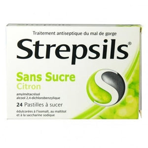 Strepsils Lemon Sugar Free 24 lozenges