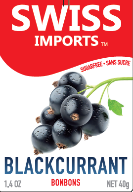 Swiss Imports Sugar Free Blackcurrant Bonbons 40g