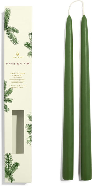 Thymes Frasier Fir 12" Taper Candle Set