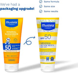 Mustela Baby Mineral Sunscreen SPF 50 for Sensitive Skin, Fragrance Free, Non-Nano Sun Lotion, Water Resistant