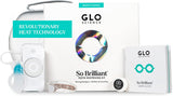 GLO Science So Brilliant Tooth Whitener Set – Unique Heat Technology for Fast, Sensitivity Free Teeth Whitening – Patented Mouthpiece with LED Light, Gel Pods with 6% HP, Lip Balm, & Travel Case