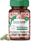 DigestLive Post-Op Constipation Relief Laxative for Women Post Surgery, 30 Capsules,100% Herbal Stool Softener, Female Gentle Colon Cleanse Detox, Bloating & Gas, Fast-Acting, Vegan, Gluten & GMO-Free