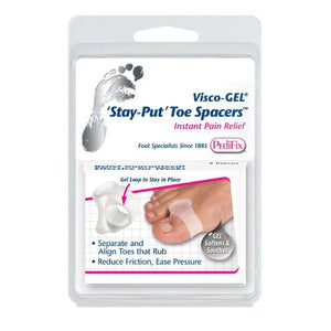 PediFix Visco-Gel Stay-Put Toe Spacers, Large