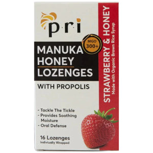 PACIFIC RESOURCES Mankuka Honey and Strawberry 16 Lozenges