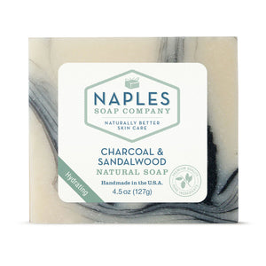 Naples Natural Soap Charcoal & Sandalwood 4.5 oz Bar