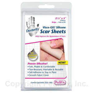 Pedifix Dexterity Visco GEL Silicone Scar Sheet , 2.5" x 3", 2 Sheets