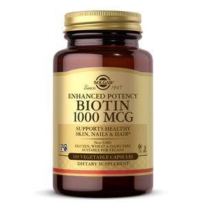 SOLGAR BIOTIN 1000 MCG VEGETABLE CAPSULES 100