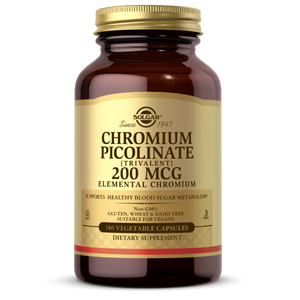 Solgar Chromium Picolinate 200 mcg vegetable capsules 180