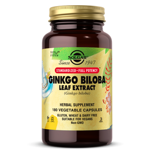 Solgar Ginkgo Biloba Leaf Extract vegetable capsules 180