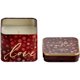 Via Mercato Natale Square Candle - Love 3.5 oz