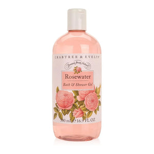 Crabtree & Evelyn Bath and Shower Gel, Rosewater, 16.9 Fl Oz