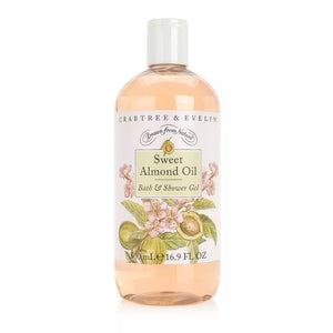 Crabtree & Evelyn Bath and Shower Gel, Sweet Almond Oil, 16.9 Fl Oz