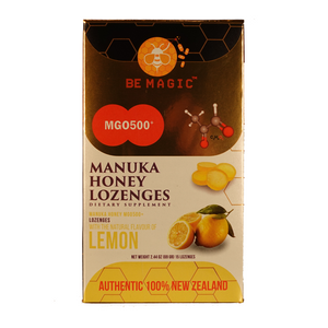 Be Magic Manuka Honey with Lemon Lozenges, (15 lozenges per Box)