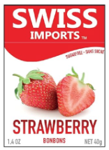 Swiss Imports Sugar Free Strawberry Bonbons 40g ( 1.4 oz )