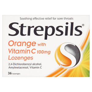 Strepsils Orange with Vitamin C Lozenges