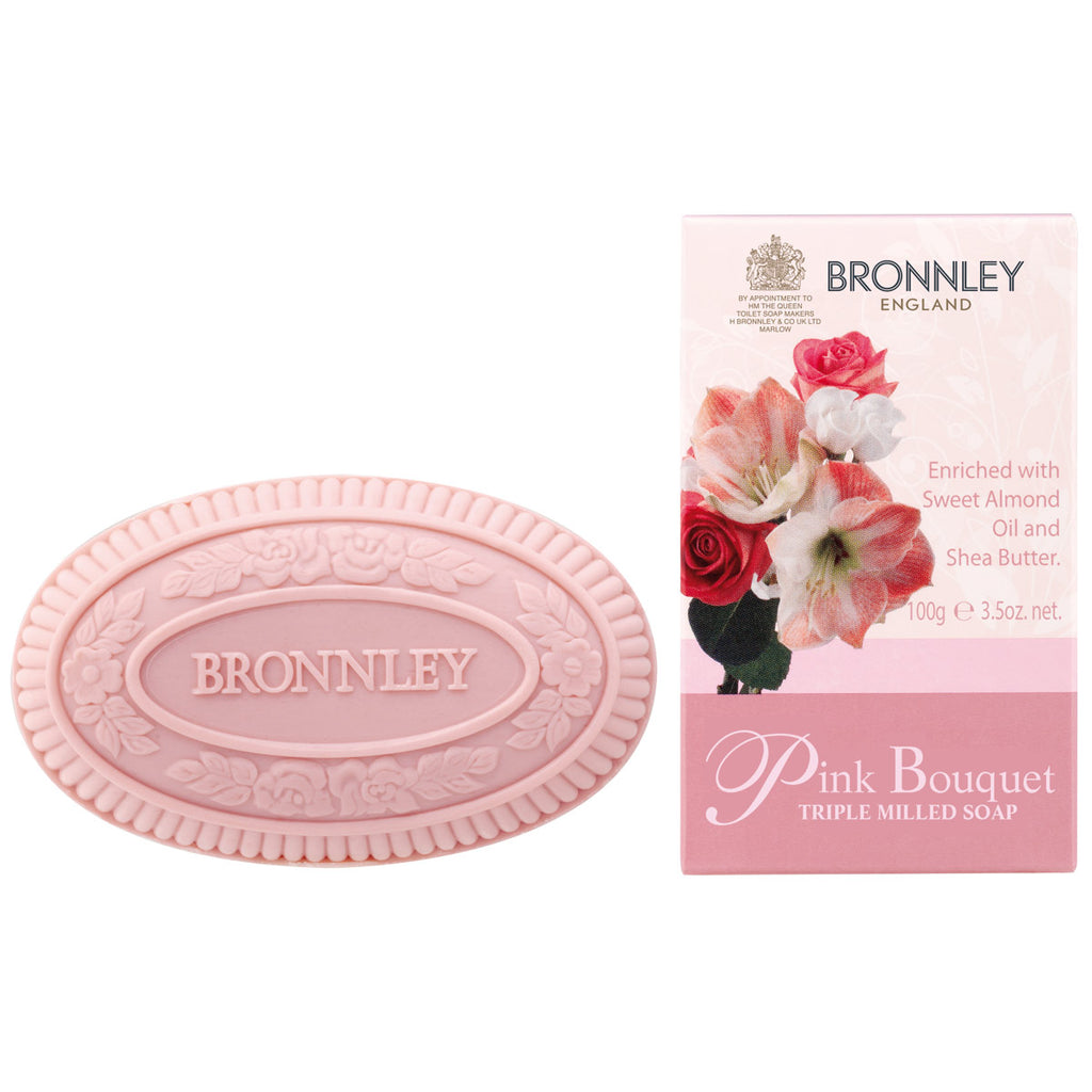 Bronnley Pink Bouquet – Triple Milled Soap 3.5 Oz