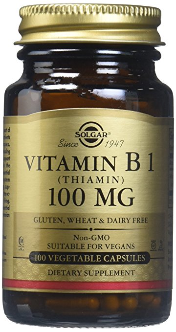 Vitamin B1 (Thiamin) 100 mg, 100 Vegetable Capsules