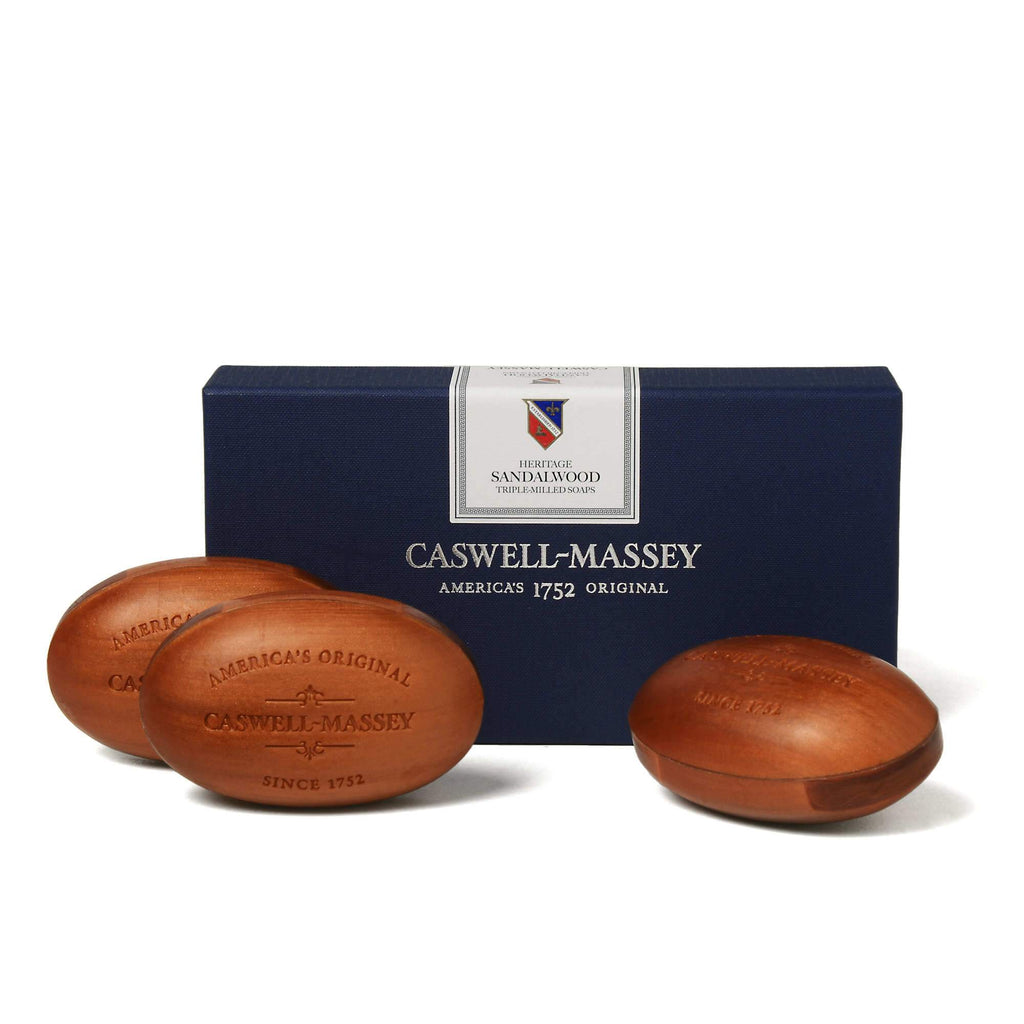 Caswell-Massey Heritage Woodgrain Sandalwood Three-Soap Set