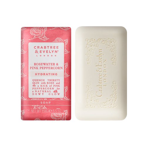 Crabtree & Evelyn Bath Soap, Rosewater & Pink Peppercorn, 5.5 oz