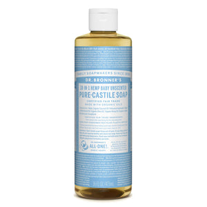 Dr.Bronner's Pure-Castile Liquid Soap Baby Unscented 16 fl oz