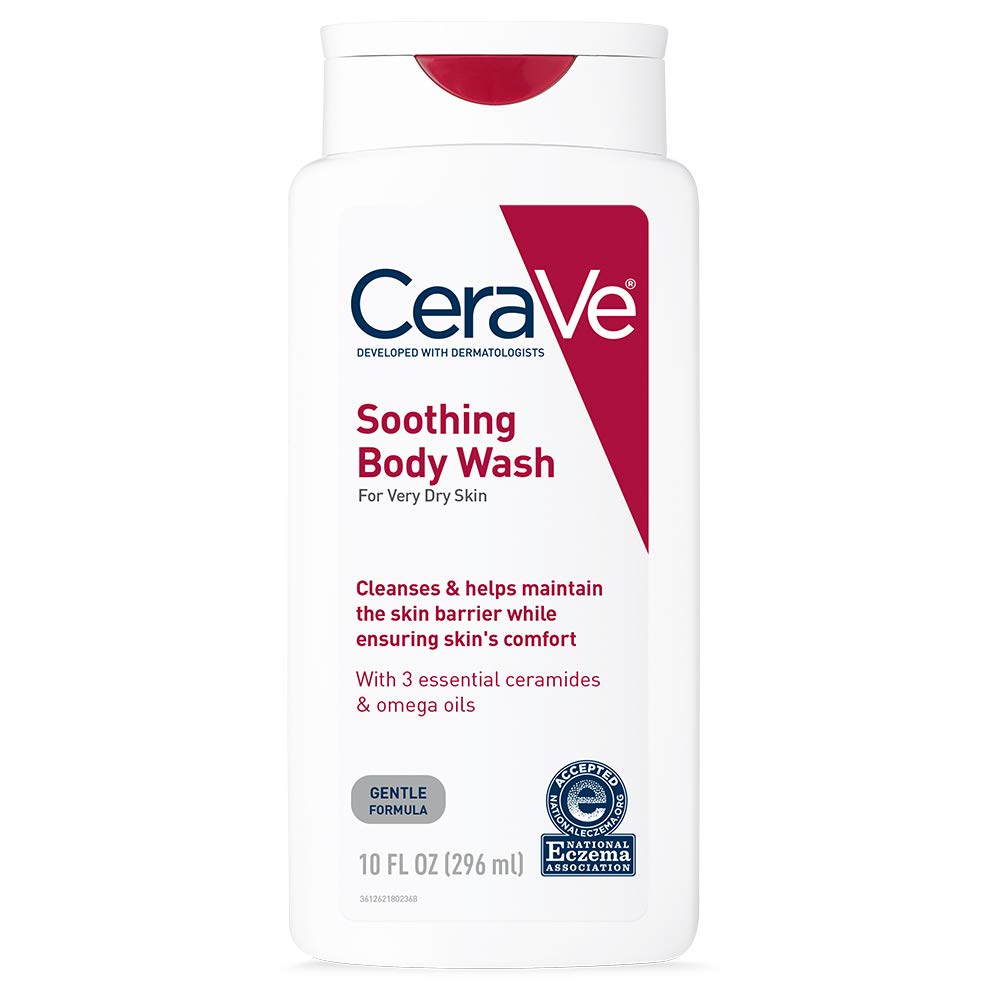 CeraVe Soothing Body Wash Dry Skin Relief & Eczema Treatment for Itchy Skin