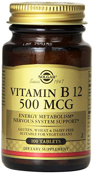 Vitamin B12, 100 Tablets