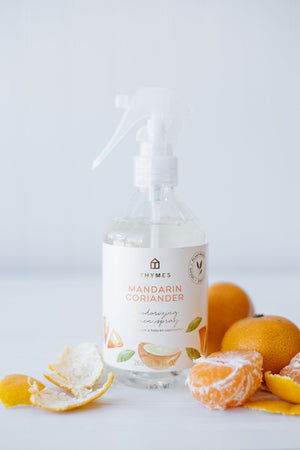 Thymes Mandarin Coriander Deodorizing Linen Spray 9 oz.