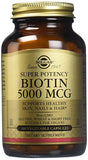 Biotin 5,000 mcg,100 Vegetable Capsules