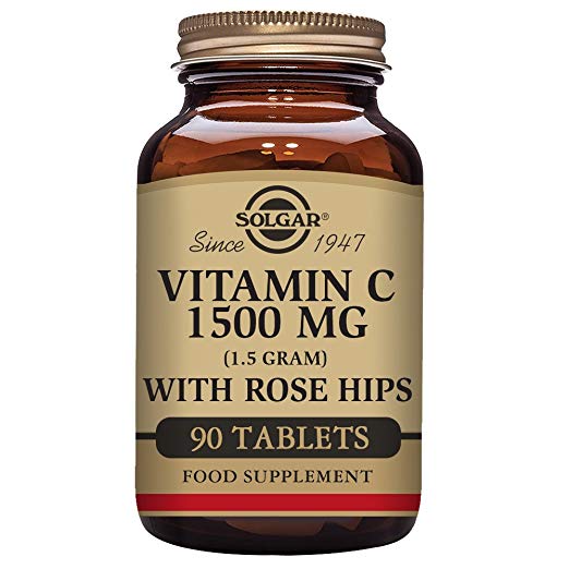 Vitamin C with Rose Hips Tablets, 1500 Mg, 90 Count